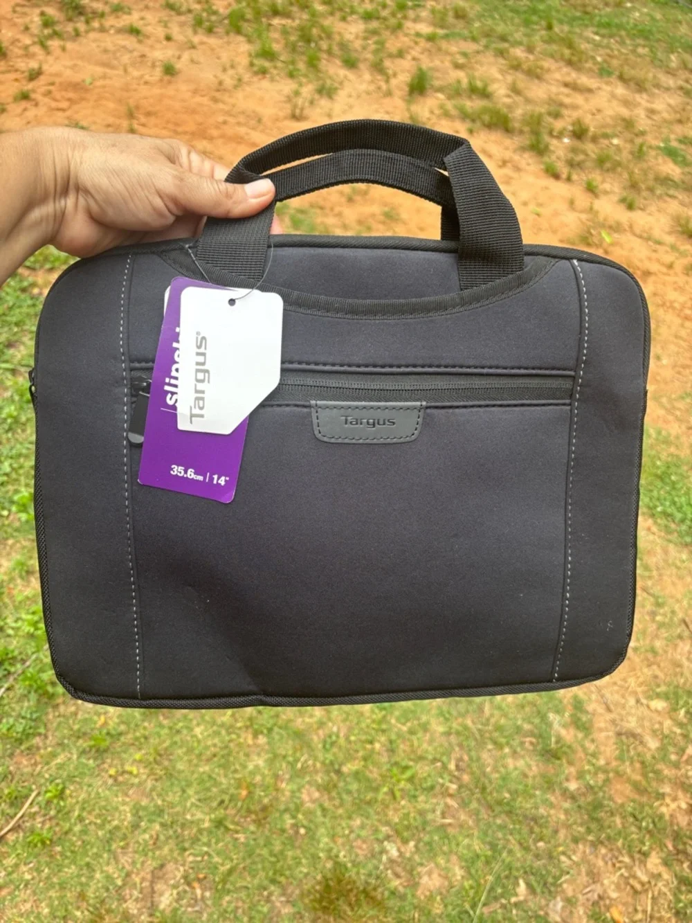 Targus Black Laptop Briefcase with Front Zip Pocket